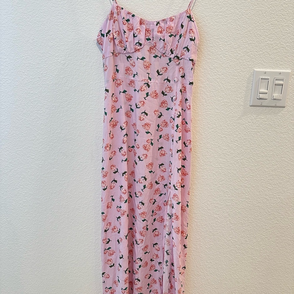 New zara floral print corset dress